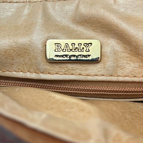 BALLY Zip Top Shoulder Bag Brown, British Tan